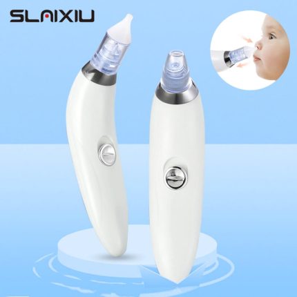 Baby Nasal Aspirator Electric Baby Care Nose Cleaner Sniffling Equipment Sucker Cleaner Equipment Safe Hygienic Nose Aspirator (White)